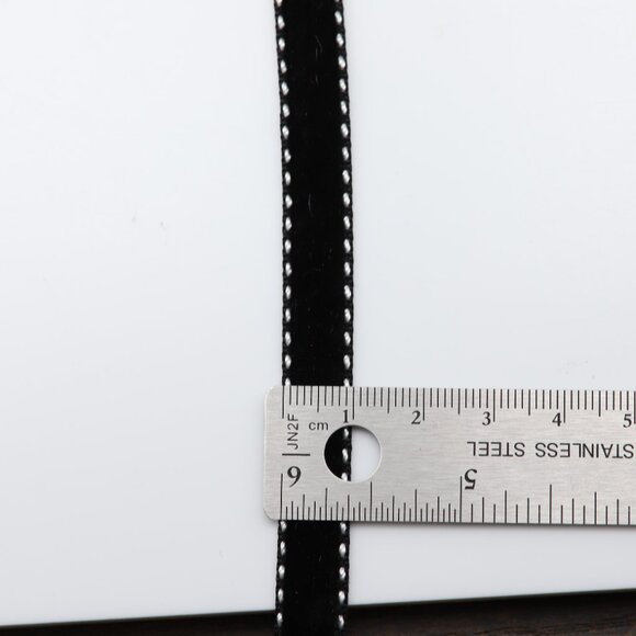Black Velvet Choker Adjustable black with white design (#12) - Picture 5 of 8